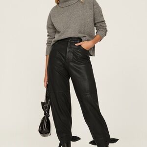 7 For All Mankind Black Straight Leg Pants